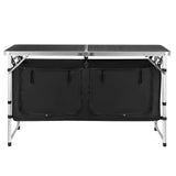 NILS CAMP Campingtisch mit Schrank faltbar für Camping Outdoor Küche