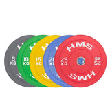 Hantelscheibe 10 kg Gummiert 50 mm Bumper Plate, 2 Stück | HMS CBR10