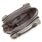 Kipling ELYSIA, mittelgroße Schultertasche, Grey Gris (grau), Umhängetasche mit vielen Fächern