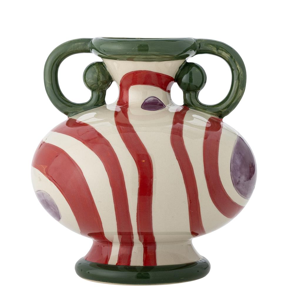 Bloomingville Betiva Vase mehrfarbig Steingut D 23,5 x H 25,5 cm Dekoration Wohnaccessoires