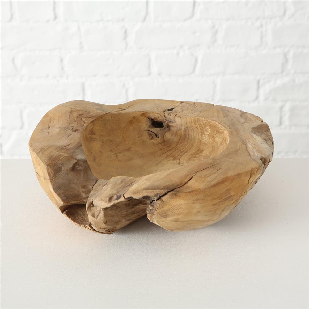 BOLTZE Schale Teak Holz natur rund 30 cm lebensmittelgeeignet