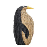 Bloomingville MINI Tazia Korb mit Deckel Pinguin Kinderzimmer Aufbewahrungskorb dänisches Design