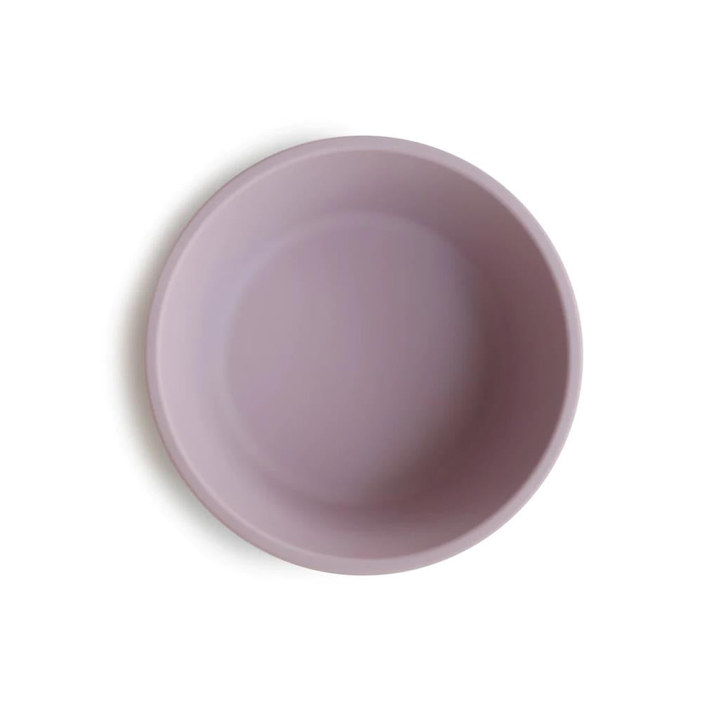 Mushie Silikon-Kinderschüssel, Soft Lilac, Schüssel mit Rutschfestem Saugnapf