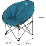 NILS CAMP Campingstuhl faltbar in Blau - bequemer Outdoor Stuhl für Camping, Angeln & Garten