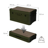 NILS CAMP faltbare Campingbox mit Tischfunktion 32L in Grün - kompakte Reisebox