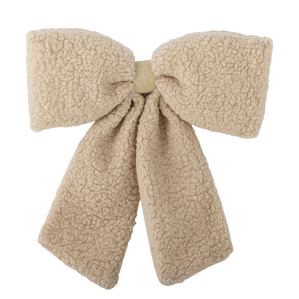 Bloomingville Ruby Dekoschleife Natur Polyester Weihnachtsdeko mit Clip