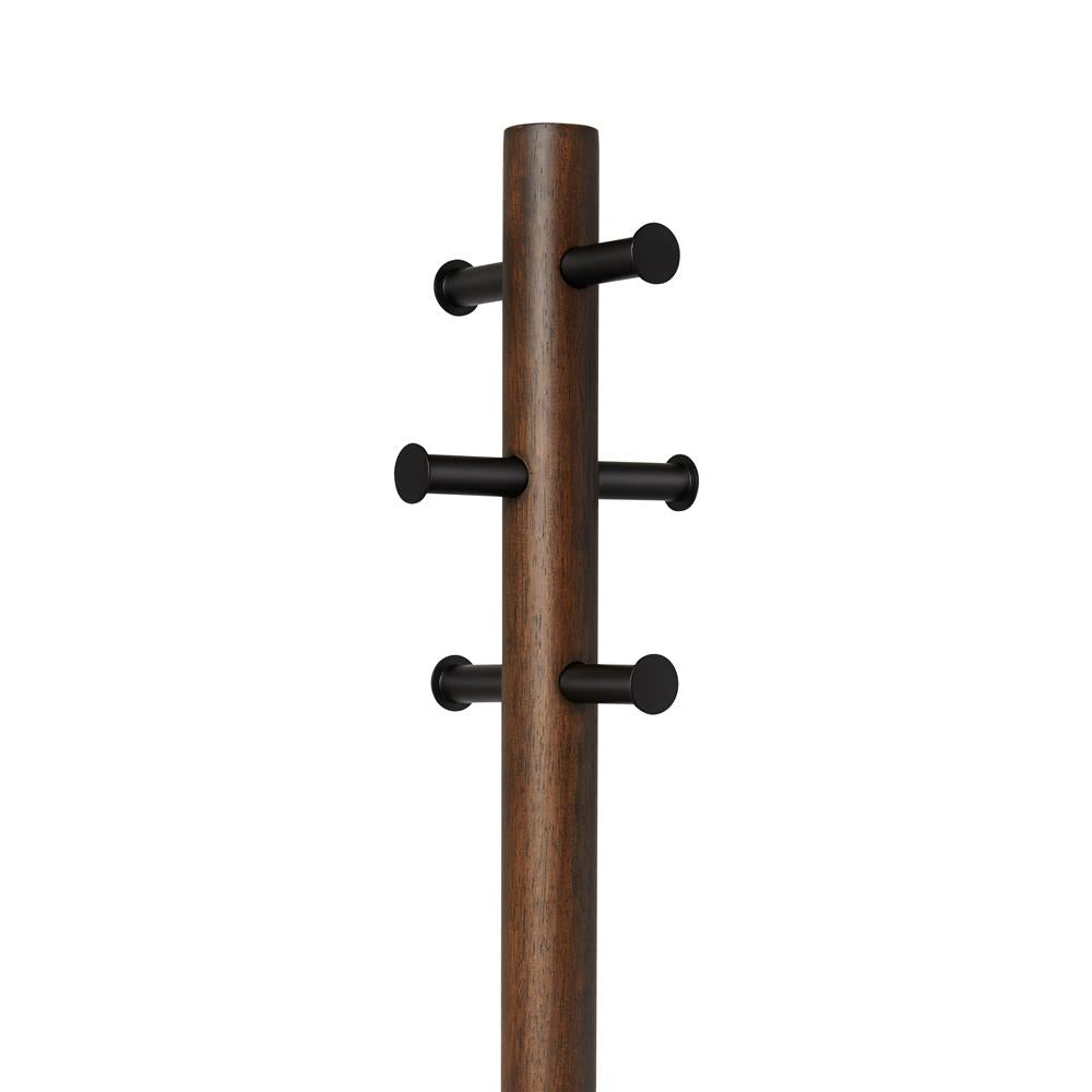 Umbra Pillar Garderobenständer mit integriertem Hocker 50 x 50 x 165 cm Holz Schwarz Walnuss