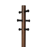 Umbra Pillar Garderobenständer mit integriertem Hocker 50 x 50 x 165 cm Holz Schwarz Walnuss