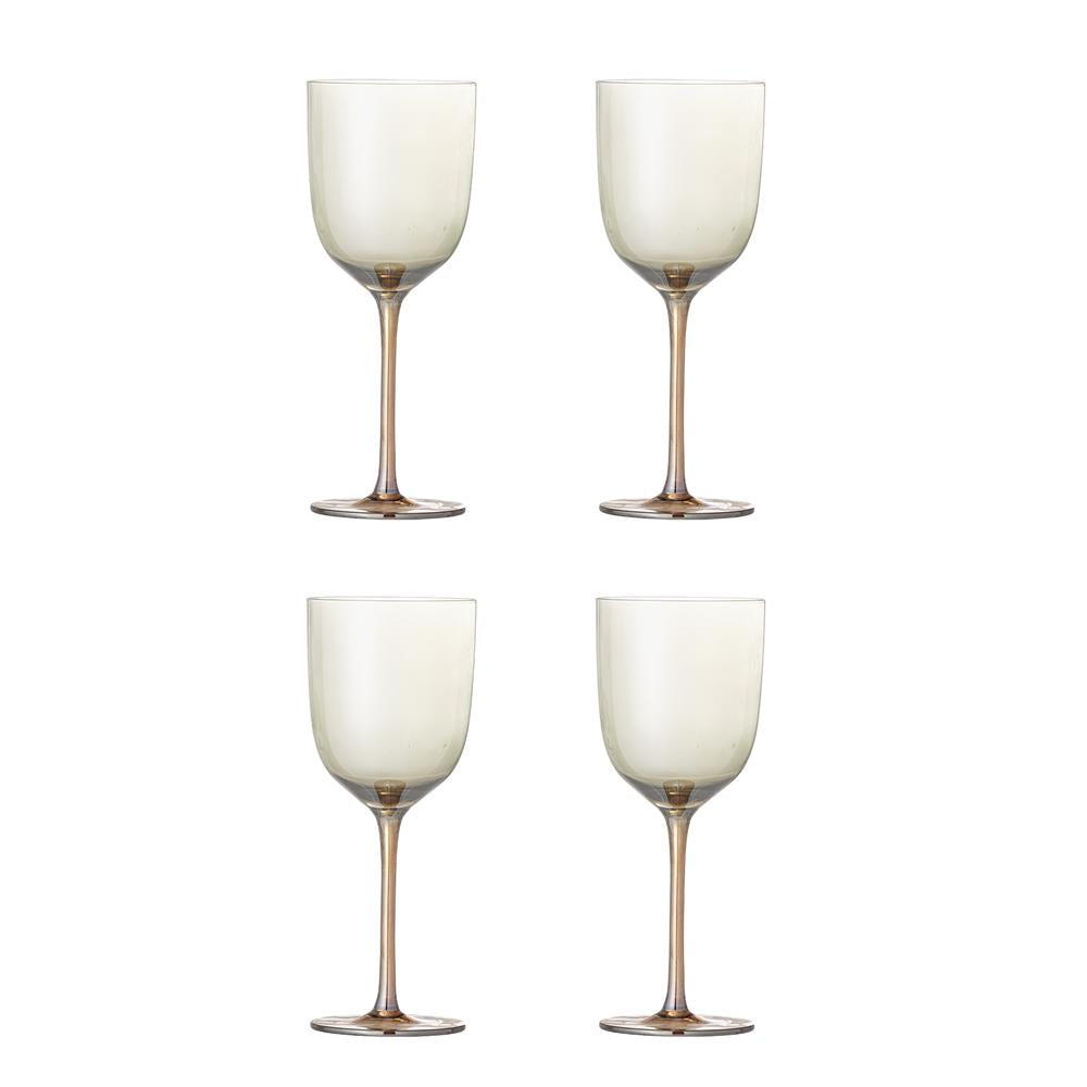 Bloomingville Aston Weinglas Bronze Glas 350ml 4er Set