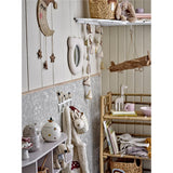 Bloomingville MINI Agnes Gefäß mit Deckel, Vogel, Weiß, Steingut
