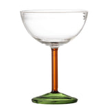 Bloomingville Martine Cocktailglas aus Glas in Bunt 230 ml – Color Block Glas für Tischdeko
