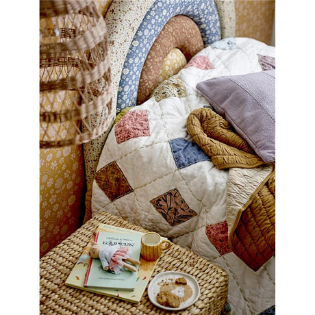 Bloomingville MINI Kita Kissen, Lila, Baumwolle L45 x B45 cm
