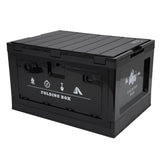 NILS CAMP faltbare Campingbox mit Tischfunktion 50L in Schwarz - stabile Reisebox