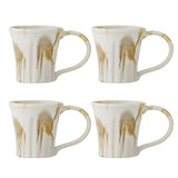 Bloomingville Joseph Becher braun aus Steingut – 4er Set für Kaffee, Tee & Tischdeko