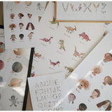 Mushie Alphabet-Poster mit Blumen, 29,7 x 42 cm
