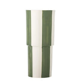 Bloomingville Floki Vase Steingut grün 31 cm dekorativ
