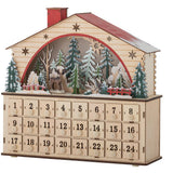 Bloomingville Melvin Adventskalender mit Licht Natur Holz Weihnachtsdeko