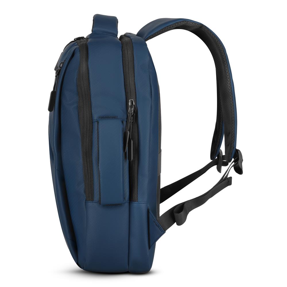 NILS Laptop Rucksack 15L Blau - mit USB- und USB-C-Anschlüssen Arbeit Schule Uni Reisen