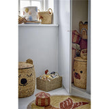 Bloomingville MINI Aufbewahrungskorb Bär Natur 42 x 50cm Seegras Deckel Korb Teddy dänisches Design