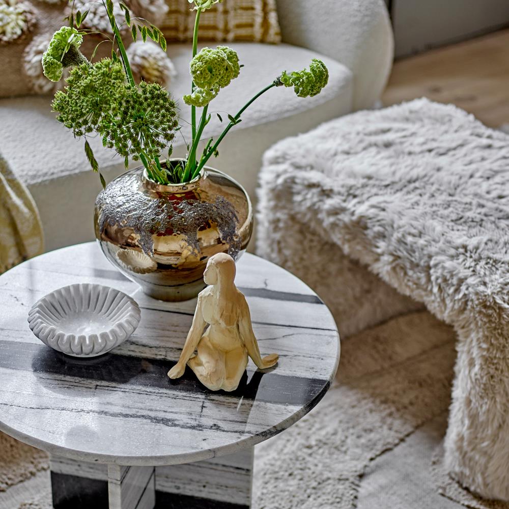 Bloomingville Ishtar Deko aus Steingut in Natur – moderne Skulptur für Wohnzimmer und Regal