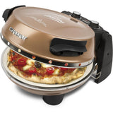 G3Ferrari elektrischer Pizzaofen Napoletana kupfer inkl. 2-ten Stein zum Überbacken im Deckel - Limited Edition bis 400 °C