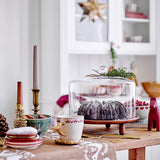 Bloomingville Yule Schale, 2er Set – Schüsseln in den klassischen Weihnachtsfarben, Ø14 cm, dänisches Design