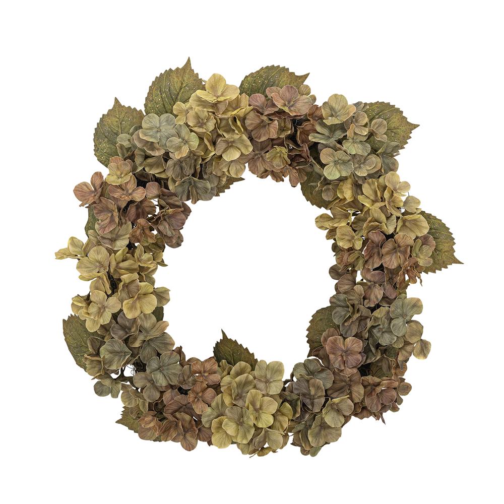 Bloomingville Hydrangea Kranz rosa - künstlicher Hortensienkranz D61 cm für Türdeko & Wanddeko