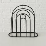 BOLTZE Serviettenhalter Ronia Schwarz Eisen Serviettenständer Serviettenspender Modernes Design