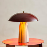 Bloomingville Arvid Tischlampe bunt - Keramik Lampe mit Schirm für Wohnzimmer & Tischbeleuchtung