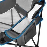 NILS CAMP Campingstuhl klappbar Grau - Klappstuhl mit Taschen & Becherhalter für Camping