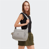 Kipling GABBIE M, Mittelgroße Umhängetasche, Grey Gris (grau), Schultertasche mit Reißverschluss