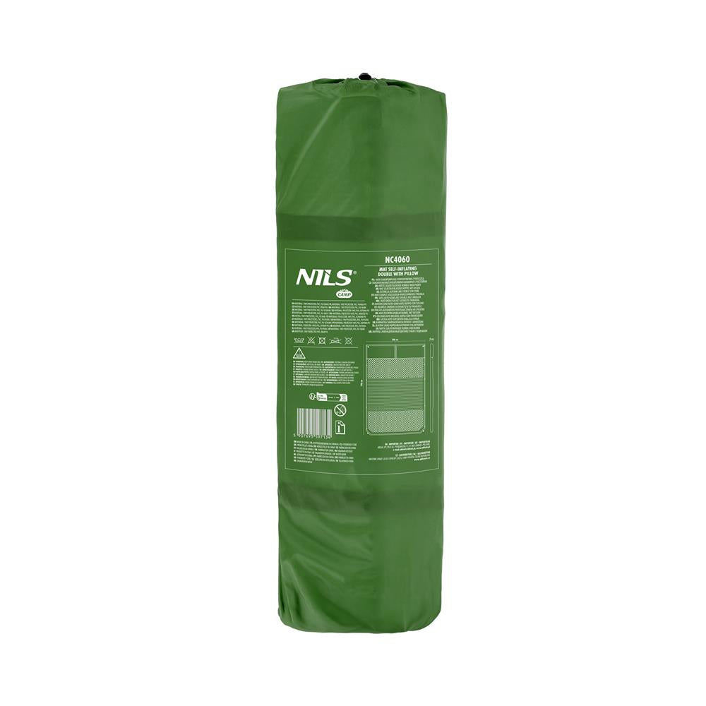 NILS CAMP selbstaufblasende Campingmatte 2 Personen 190 cm grün Isomatte Outdoor