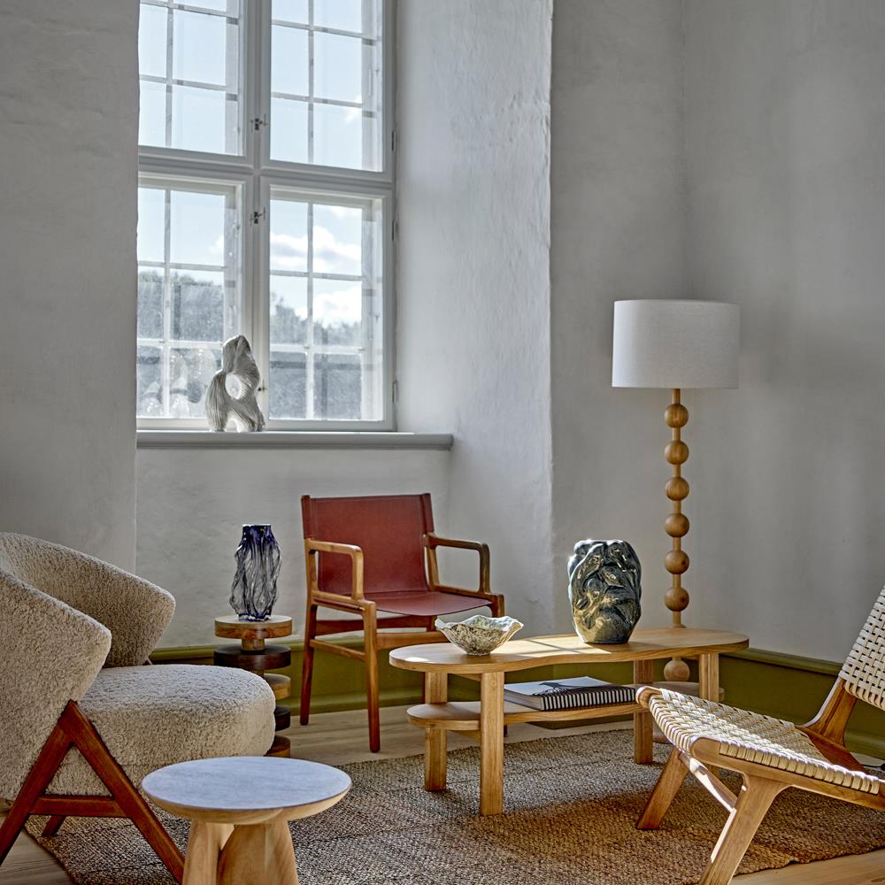Bloomingville Tulla Vase aus Glas in Grau – große Glasvase für Wohnzimmer & Tischdeko