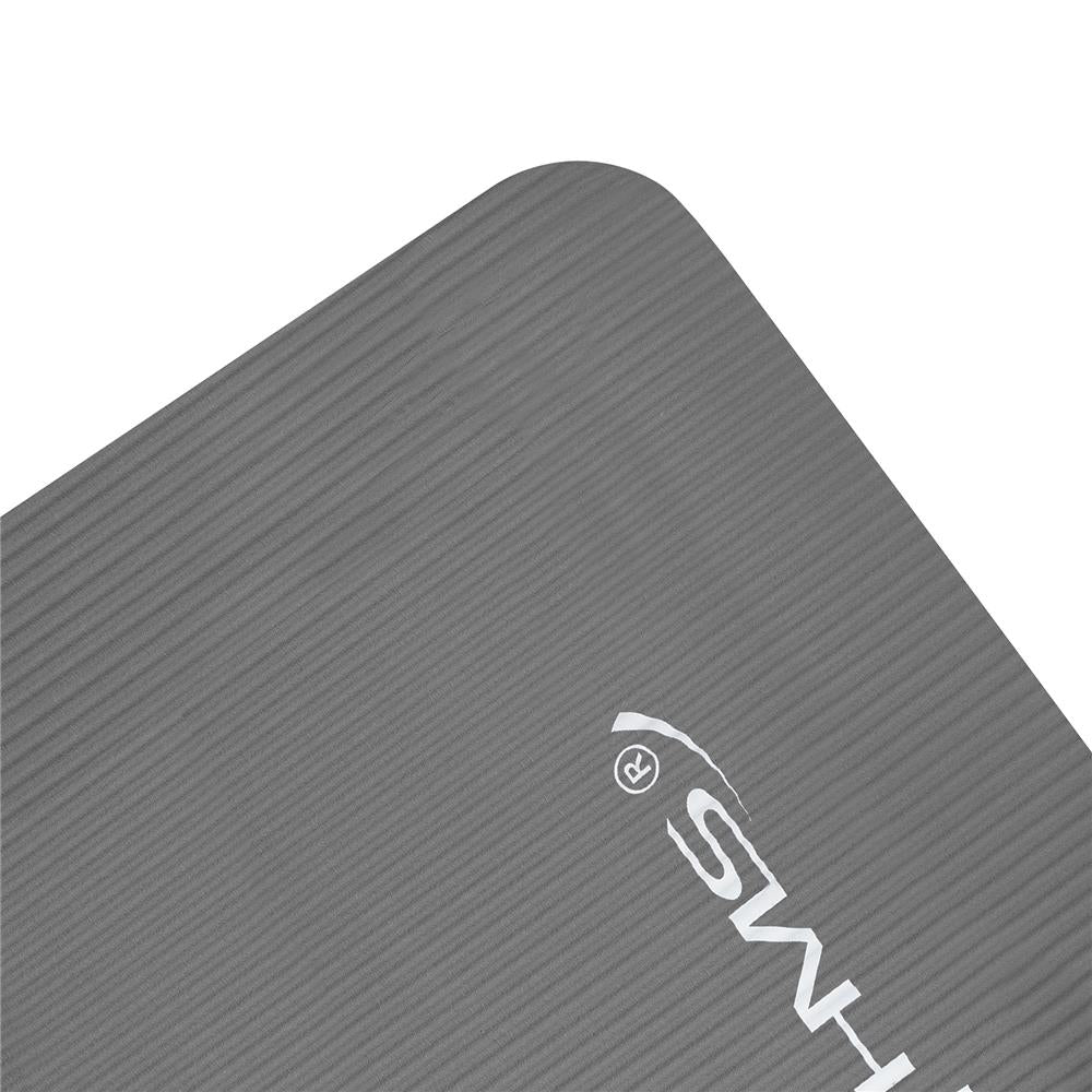 Yogamatte 183 x 61 x 1 cm Fitnessmatte Grau Gymnastikmatte rutschfest | HMS YM03