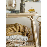 Bloomingville Tagesdecke natur Baumwolle 160x130 cm Kuscheldecke Decke Wohndecke