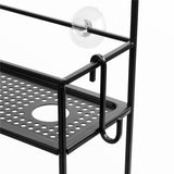 Umbra Cubiko Duschregal, Duschablage, Dusch Caddy mit 2 Ablagefächern aus Metall in Schwarz