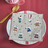 Bloomingville Peo Servietten Bunt 20 Stück Weihnachtsservietten 33x33 cm