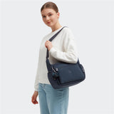 Kipling GABBIE M, Mittelgroße Umhängetasche, Blue Bleu 2 (blau), Schultertasche mit Reißverschluss