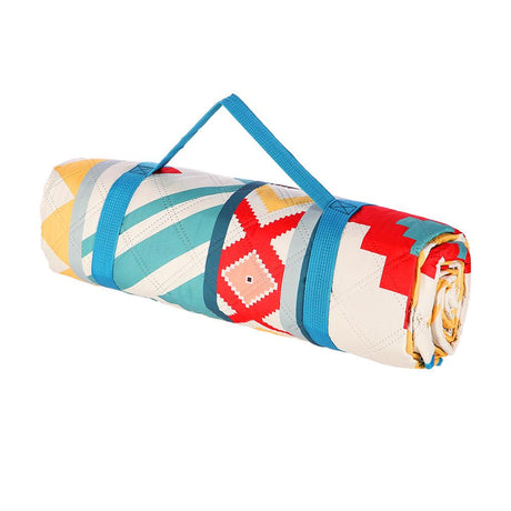NILS CAMP Picknickdecke Aztec 195x200 cm - Outdoor Decke für Strand, Garten & Camping