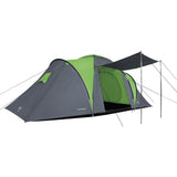 NILS CAMP Highland Zelt für 6 Personen Grau-Grün - großes Familienzelt mit Vorraum für Camping & Outdoor