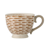 Bloomingville Maple Becher, Orange, 420ml, Steingut, dänisches Design