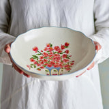 Bloomingville Dorothy Schale aus Steingut in Bunt D28 x H6,5 cm – Servierschale für Tischdeko