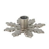 Bloomingville Kashi Kerzenhalter Silber Metall Schneeflocke Weihnachtsdeko