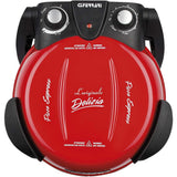 G3Ferrari elektrischer Pizzaofen Delizia 1200 W für Pizza Ø 31cm rot Pizzamaker mit feuerfestem Naturstein
