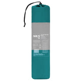 NILS CAMP selbstaufblasende Campingmatte 195 cm türkis-grau Isomatte Outdoor Schlafmatte
