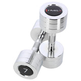 Kurzhantel Set 2x 7 kg verchromt Stahl | HMS CHD