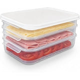 LocknLock Frischhaltedosen 3er Set 1.2L, Transparent, BPA-frei, Rechteckig, Gefriergeeignet bis –20 °C