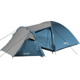 NILS CAMP Trekker Zelt für 4 Personen in Blau-Grau - Campingzelt mit Vorraum für Outdoor, Familie & Trekking