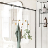 Umbra Estique Multifunktionale Türgarderobe mit 5 Haken, Türhaken ohne Bohren, in Weiß