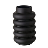 BOLTZE Vase Ribbo modern Glas schwarz matt rund 25 cm